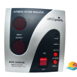 STABILISER AVR 2000Va with 230v and 110v outlet +1 Year Warranty Office Point Brand AVR 2000Va OFFICEPOINT STABILIZER With 230v & 110v Outlet