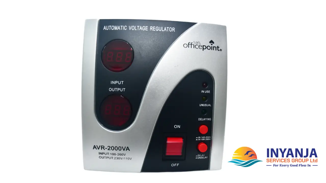 STABILISER AVR 2000Va with 230v and 110v outlet +1 Year Warranty Office Point Brand AVR 2000Va OFFICEPOINT STABILIZER With 230v & 110v Outlet