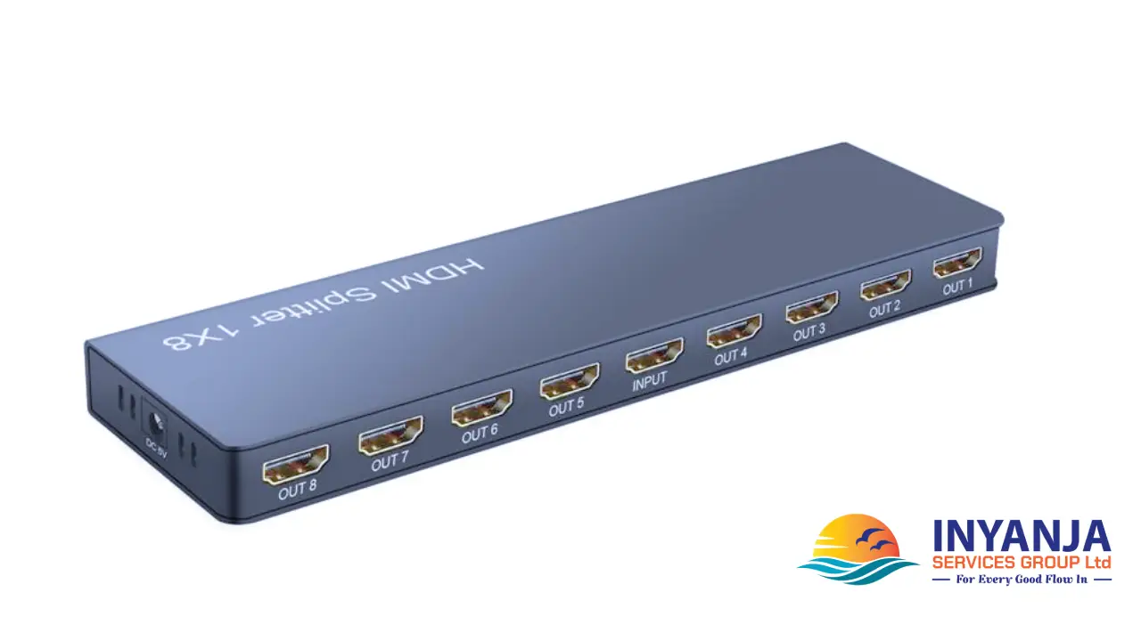 4K 1x8 HDMI Splitter 1 in 8 Out Video Distributor Converter Multi Display Adapter for PS4 Xbox DVD Camera PC or MacOS To TV Projector