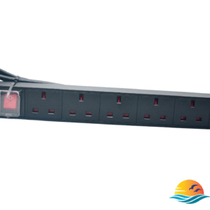 Dynamode 6 Way PDU Extension Lead- 13A Multi Plug Switched Power Distribution Unit (PDU) Rack Mount Charging Station with 1.8 M Cable for Home Office, 19 Inch PDU rackmount for Server Cabinet