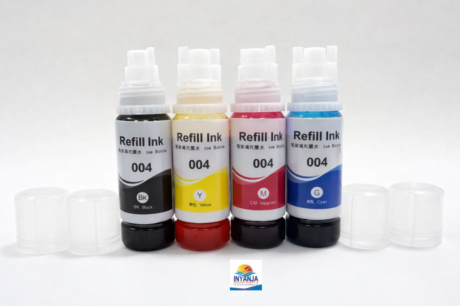 Water Based Color Dye Bulk Ink Refill 004, 003, 002 for Epson L3100/L3101/3110/L3110/L3111/L3150/L3151/L3115/L5190 Eco Tank Inkjet Printers