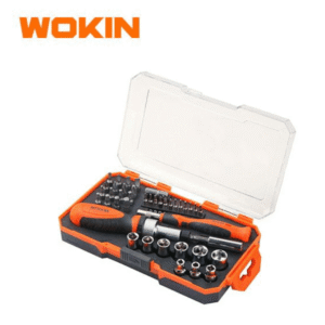 Wokin 42PCS BIT & SOCKET SET, 206842 Professional Ratchet Screwdriver & Socket Set & Tool Box