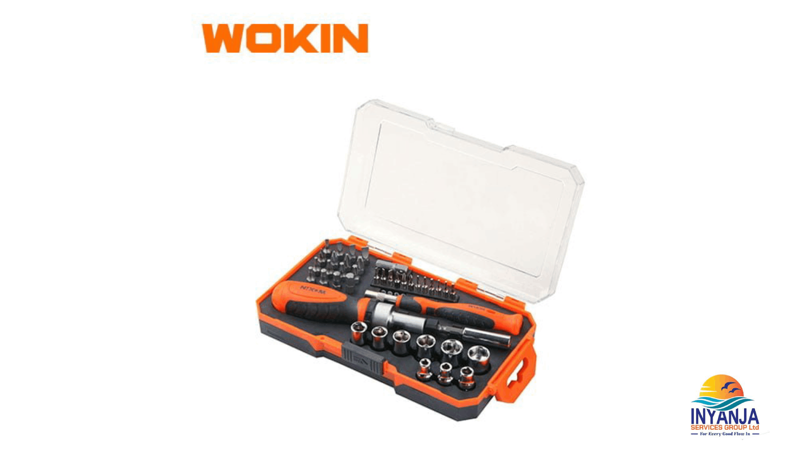 Wokin 42PCS BIT & SOCKET SET, 206842 Professional Ratchet Screwdriver & Socket Set & Tool Box