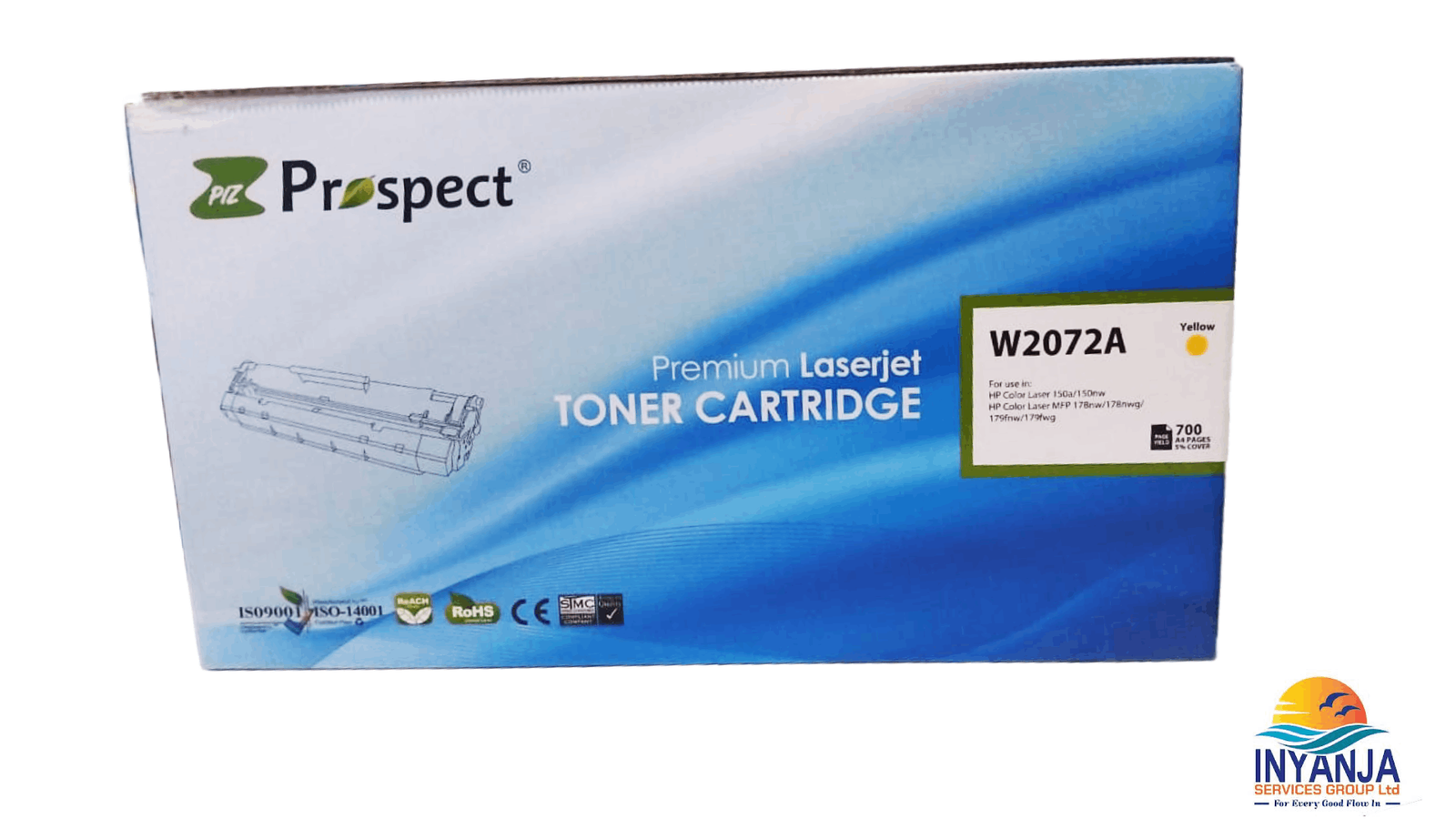 Prospect 207A Yellow Compatible Toner Cartridge for HP Color LaserJet Printers(W2072A)
