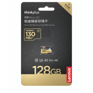 Lenovo ThinkPlus 128GB MicroSD Card PRO Version – 130MB/s UHS-I U3 A2 V30 4K Ultra HD Memory Card