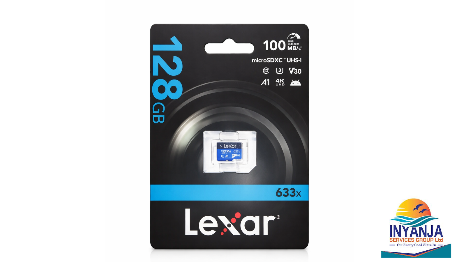 Lexar 128GB microSDXC UHS-I 633x Memory Card – 100MB/s – V30 A1 4K UHD Micro SD Card