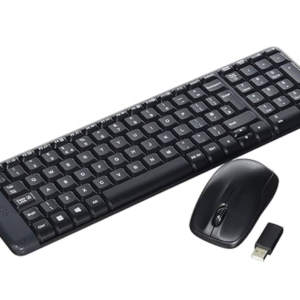 Logitech MK220 Compact Wireless Keyboard and Mouse Combo for Windows, 2.4 GHz Wireless with Unifying USB-Receiver, 24 Month Battery, Compatible with PC, Laptop, QWERTY UK English