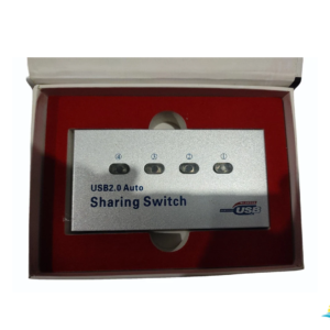 USB 2.0 Auto Sharing Switch – 4 Port USB Peripheral Sharing Device for Multiple Computers