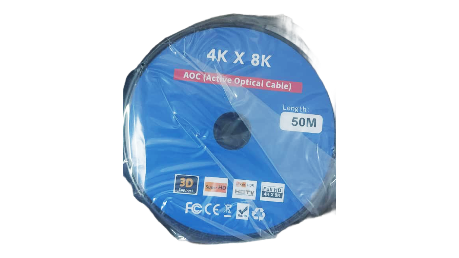 4K/8K AOC Fiber Optic HDMI Cable 50M – Active Optical, Ultra HD, High-Speed