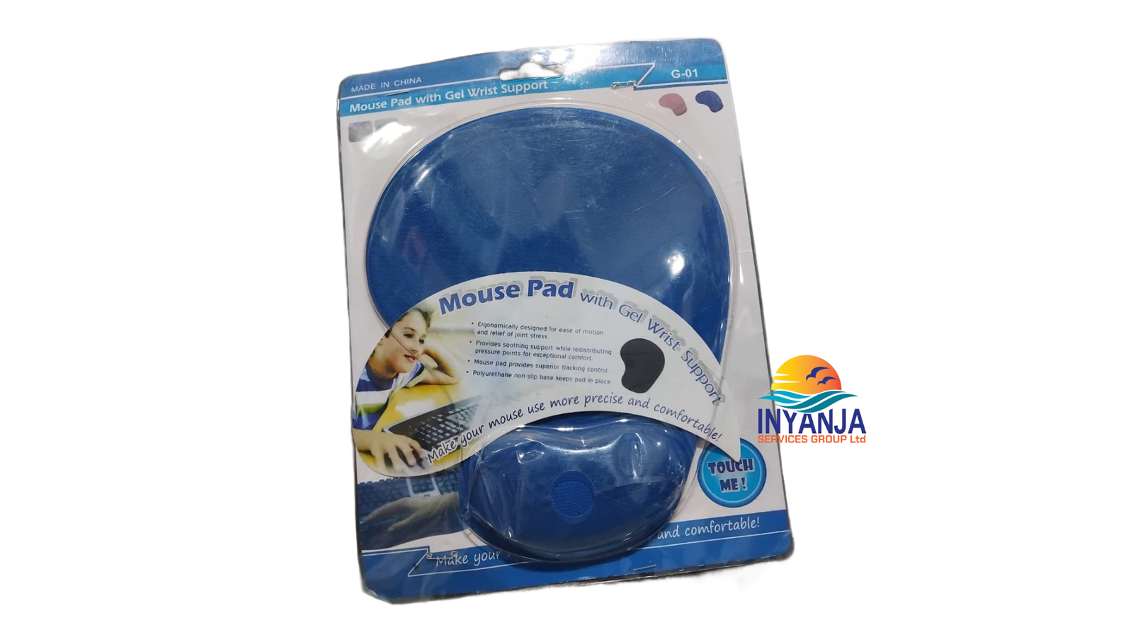 Ergonomic Mouse Pad with Gel Wrist Support – Comfortable & Non-Slip Design
